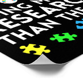 Fun Autismus Mama mehr Forschung für autistisches Poster (Ecke)