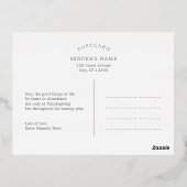 Fun Autumn Foil Foto Erntedank Postkarte (Rückseite)