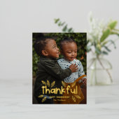 Fun Autumn Foil Foto Erntedank Postkarte (Stehend vorne)