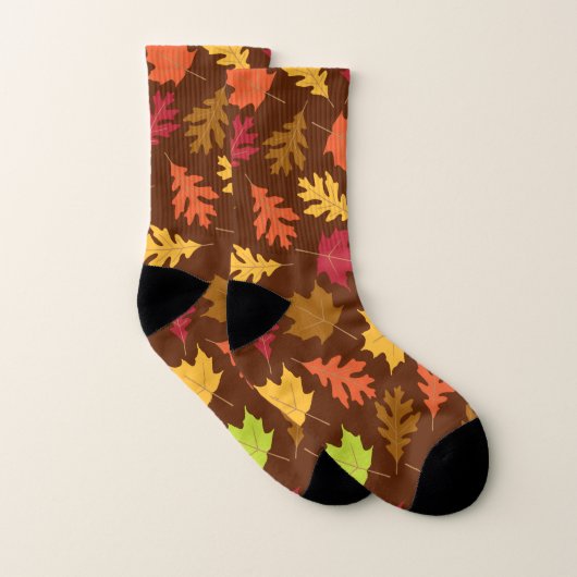 Fun Autumn Leaves Fall Thanksgiving Socken (Paar)