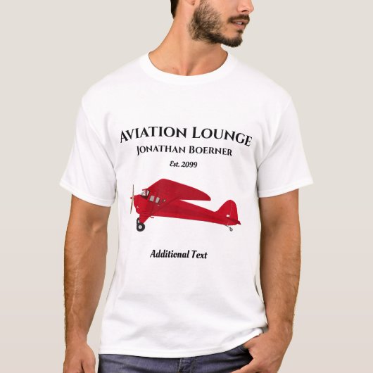 Fun Aviation Lounge Vintager T - Shirt (Vorderseite)