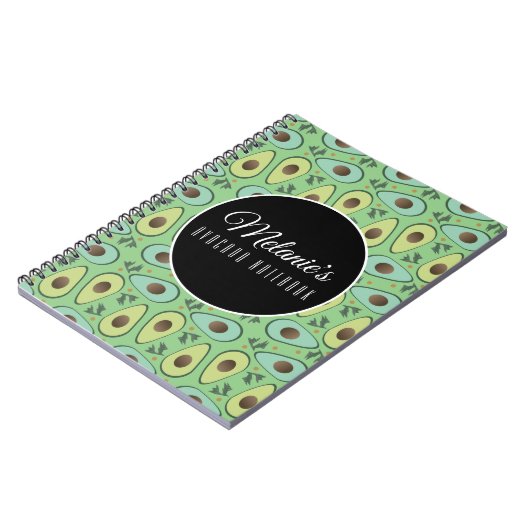 Fun Avocado Cilantro Salad Muster Notizblock (Linke Seite)