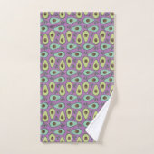 Fun Avocado Halbgrün Muster Badhandtuch Set (Handtuch)