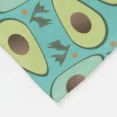 Fun Avocado Halbgrün Muster Fleecedecke (Ecke)