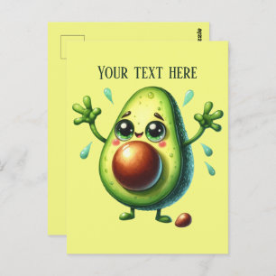 Fun Avocado hinzufügen Text Postkarte