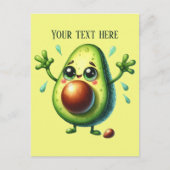 Fun Avocado hinzufügen Text Postkarte (Vorderseite)