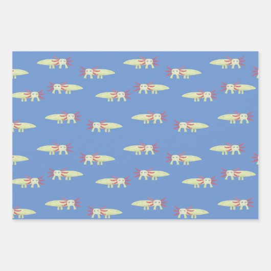 Fun Axolotl Geschenkpapier Set (Vorderseite 3)