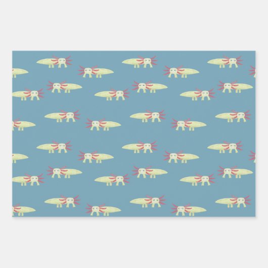 Fun Axolotl Geschenkpapier Set (Vorderseite)