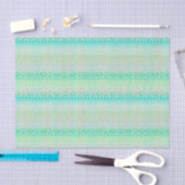 Fun Aztec beeinflusst Muster Grün Türkis Seidenpapier (Handwerk)