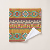 Fun Aztec Muster Nummer drei Handtuch Set (Waschlappen)
