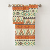 Fun Aztec Muster Nummer sieben Handtuch-Set Badhandtuch Set (Insitu)