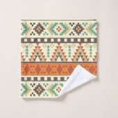 Fun Aztec Muster Nummer sieben Handtuch-Set Badhandtuch Set (Waschlappen)