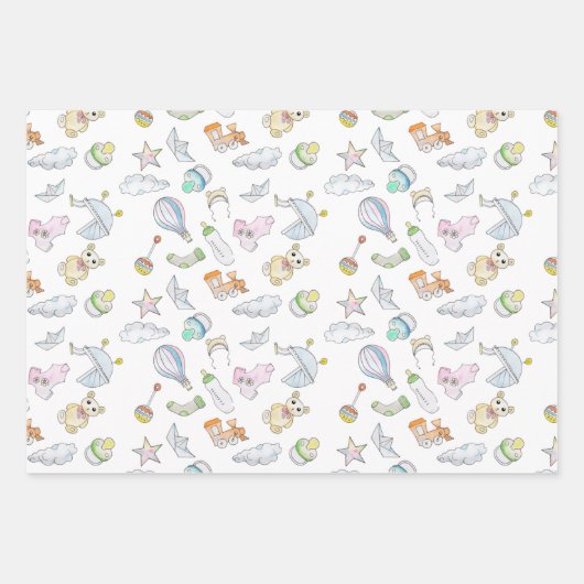 Fun Baby Dinge  Geschenkpapier Set (Vorderseite 2)