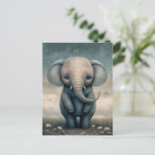 Fun Baby Elephant Postcard Postkarte (Stehend Vorderseite)
