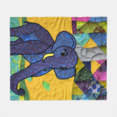 Fun Baby Elephant - quillike Design Fleecedecke (Vorderseite (Horizontal))