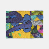 Fun Baby Elephant - quillike Design Fleecedecke (Vorderseite (Horizontal))