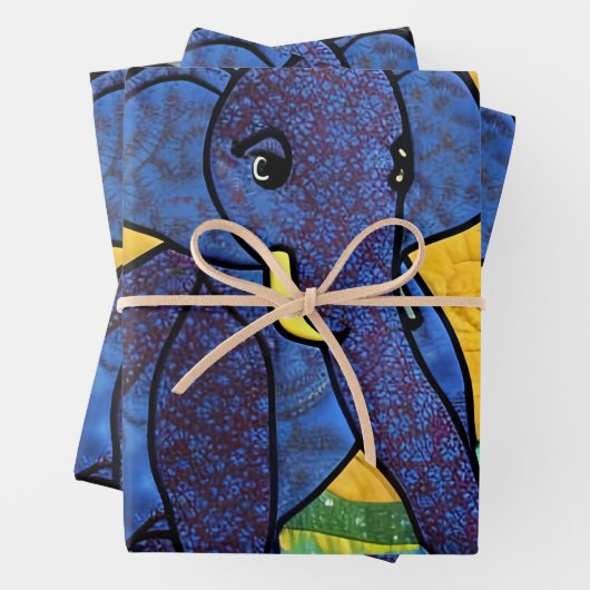 Fun Baby Elephant - quillike Design Geschenkpapier Set (Beispiel)
