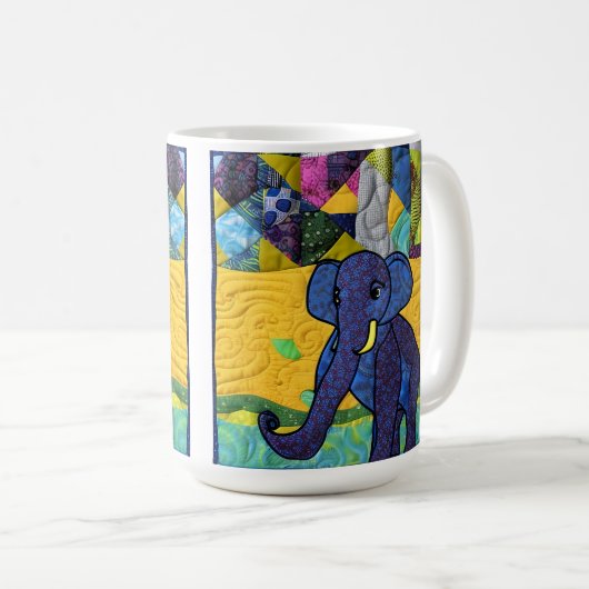 Fun Baby Elephant - quillike Design Kaffeetasse (VorderseiteRechts)