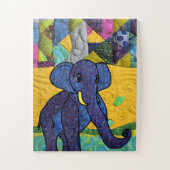 Fun Baby Elephant - quillike Design Puzzle (Vertikal)