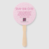 Fun Baby Girl Foto Collage Personaliz Fächer (Rückseite)