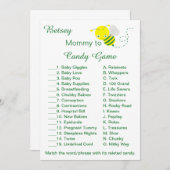 Fun Baby Shower Candy Game Cards Einladung (Vorne/Hinten)