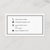 Fun Babysitter Babysitting Nanny Teddy Schwarz-wei Visitenkarte (Rückseite)