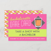 Fun Bachelorette DARE Spielkarte - Schuss! Einladung (Vorne/Hinten)