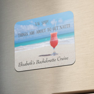 Fun Bachelorette Girl's Trip Group Beach Magnet