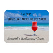 Fun Bachelorette Girl's Trip Group Beach Magnet (Horizontal)