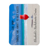 Fun Bachelorette Girl's Trip Group Beach Magnet (Vertikal)