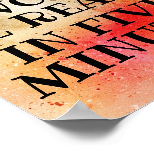 Fun Background Brawns Golds Red Fun Worte Poster (Ecke)