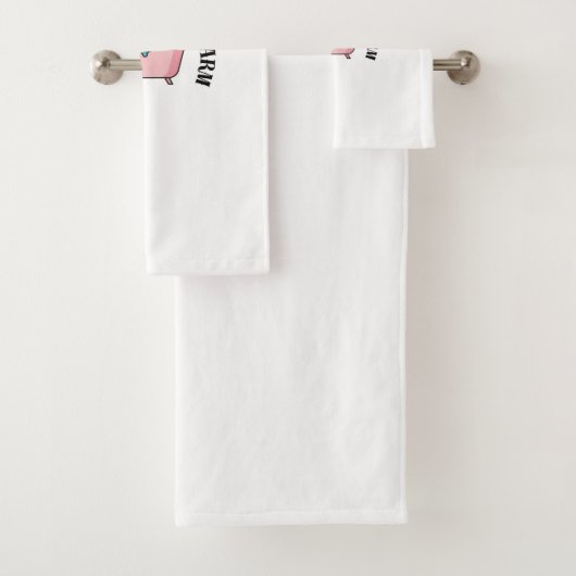 Fun Bade Krokodile Zitat Badezimmer Handtuch Badhandtuch Set (Insitu)