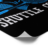 Fun Badminton Player Match Game Joke 1 Poster (Ecke)