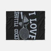 Fun Badminton Player Match Game Joke Fleecedecke (Vorderseite (Horizontal))