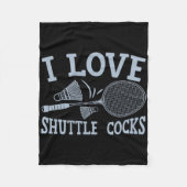 Fun Badminton Player Match Game Joke Fleecedecke (Vorderseite)