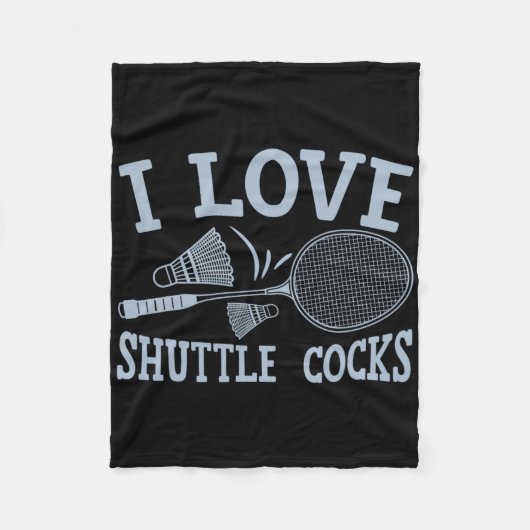 Fun Badminton Player Match Game Joke Fleecedecke (Vorderseite)