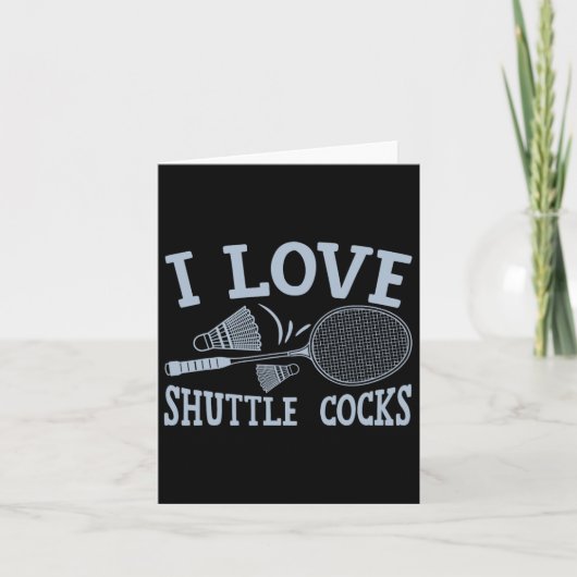 Fun Badminton Player Match Game Joke Karte (Vorderseite)