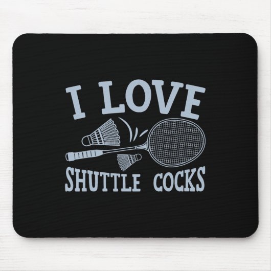 Fun Badminton Player Match Game Joke Mousepad (Vorne)