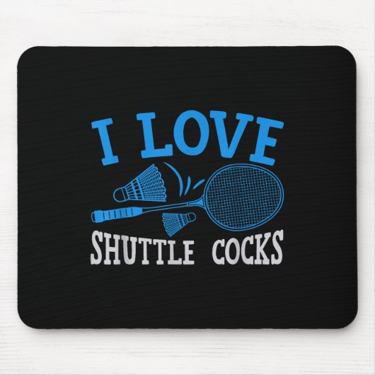 Fun Badminton Player Match Game Joke Mousepad (Vorne)