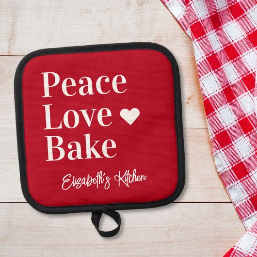 Fun Baker Personalisiert Red Topflappen
