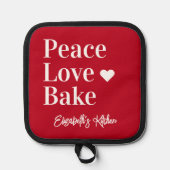 Fun Baker Personalisiert Red Topflappen (Vorderseite)