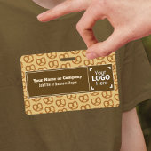 Fun Bakery oder Coffee Shop Bretzel Motif, Ihr Log Ausweis