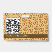 Fun Bakery oder Coffee Shop Bretzel Motif, Ihr Log Ausweis (Back)