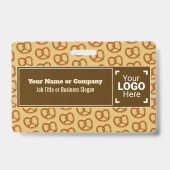 Fun Bakery oder Coffee Shop Bretzel Motif, Ihr Log Ausweis (Front)