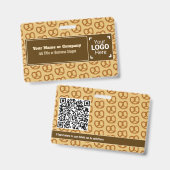 Fun Bakery oder Coffee Shop Bretzel Motif, Ihr Log Ausweis (Front & Back)