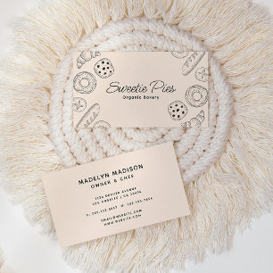 Fun Baking & Cooking Black & Beige Visitenkarte