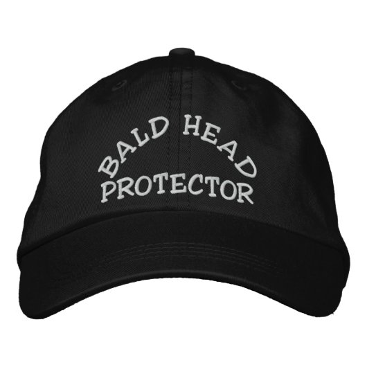 Fun Bald Head Protector Device Bestickte Kappe (Vorderseite)