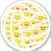 Fun Ball Theme Round Vinyl Netball Sticker (Vorderseite)