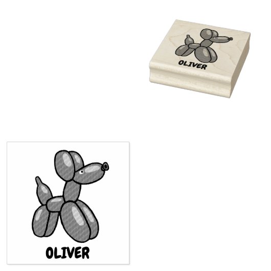 Fun Ballon Tier Hund Custom Design Gummistempel (Stempel)