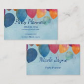 Fun Balloon Party- oder Veranstaltungsplaner Visitenkarte (Vorne/Hinten)